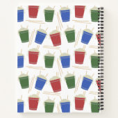 Beker van Ramen Noodles in Blue Personalized Notitieboek (Achterkant)