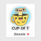Beker van T Funny Alphabet Tea Pun Sticker (Vel)