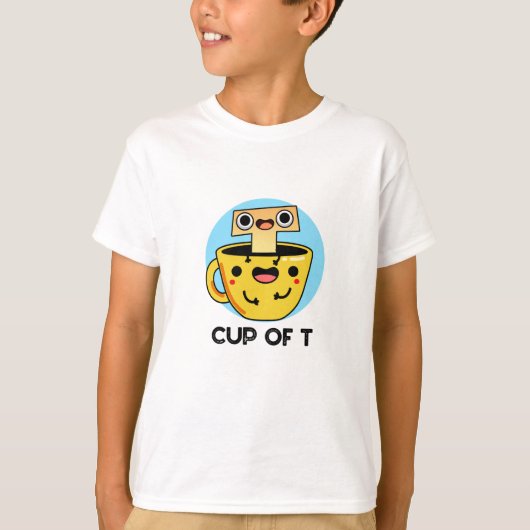Beker van T Funny Alphabet Tea Pun T-shirt (Voorkant)