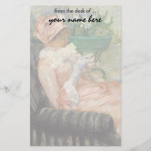 Beker van Tea door Mary Cassatt, impressionisme Briefpapier