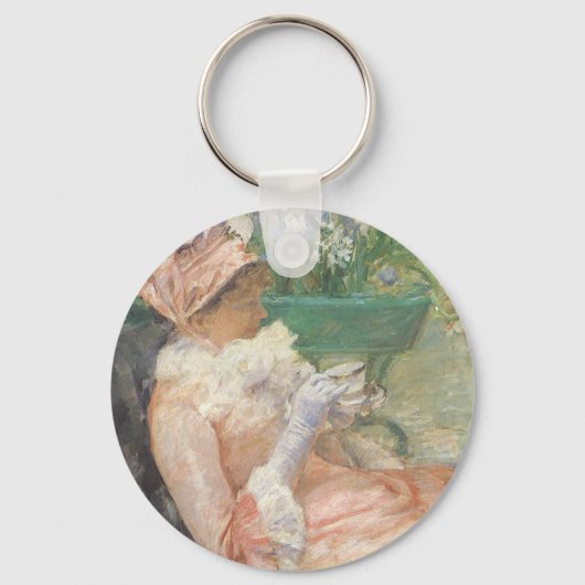 Beker van Tea door Mary Cassatt,  impressionisme Sleutelhanger (Voorkant)