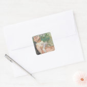 Beker van Tea door Mary Cassatt, impressionisme Vierkante Sticker (Envelop)