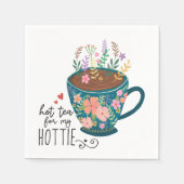 Beker van Tea Floral Quote  Servet (Voorkant)