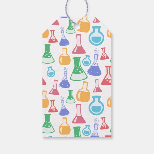 Bekers en Flasks Fun Pattern Party Dank u Cadeaulabel (Achterkant)
