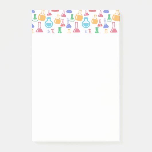 Bekers en Flasks Leuk Wetenschapspatroon Post-it® Notes (Voorkant)