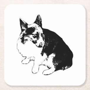 Bekerstand, Foxy Friend Vierkante Kartonnen Onderzetter