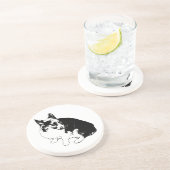 Bekerstand, Foxy Friend Zandsteen Onderzetter (Zijkant)