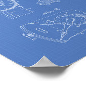 Bekijk 1966 Patent Art - Blauwdruk Poster (Hoek)