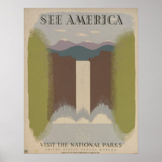 Bekijk Amerika: Bezoek de nationale parken Poster