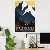 Bekijk Amerika: Montana Poster (Thuiskantoor)