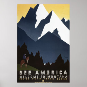 Bekijk Amerika: Montana Poster