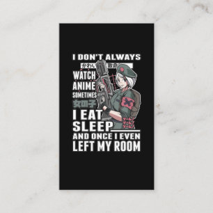Bekijk Anime Lover Otaku Japans komisch Manga Fan Visitekaartje