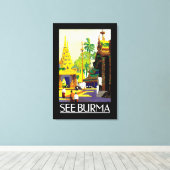 Bekijk Birma Canvas Afdruk (Insitu (Houten vloer))