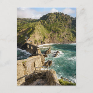 Bekijk de adembenemende trappen van Gaztelugatxe,  Briefkaart
