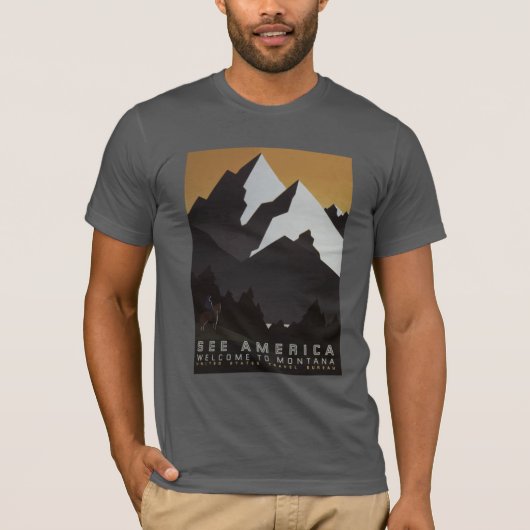 Bekijk de Amerikaanse reisposter Montana T-shirt (Voorkant)