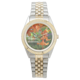 Bekijk de foto van de bloemen horloge