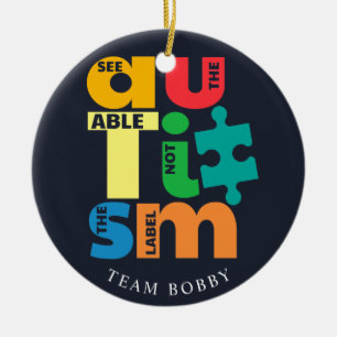 Bekijk de kerstdagen van de campagne 'Able Autism  Keramisch Ornament