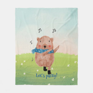 Bekijk de muziek, luister naar de dans fleece deken