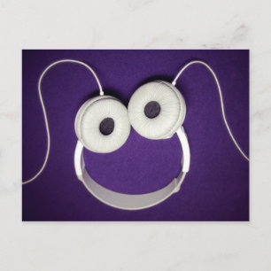 Bekijk de muziek met Happy Headphones Briefkaart