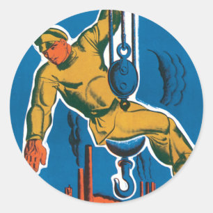 Bekijk de Sovjet-Unie in het teken van de making Ronde Sticker