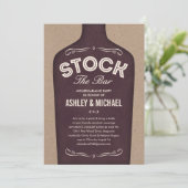 Bekijk de uitnodigingen voor de Bar Shower (Staand voorkant)