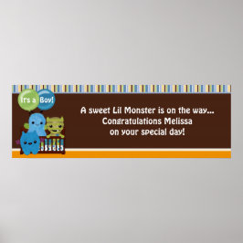 Bekijk een Banner PABC met Boo MONSTERS Baby showe Poster