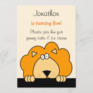 Bekijk een uitnodiging voor een Boo Lion Birthday