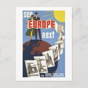 Bekijk Europa op volgende reis Briefkaart