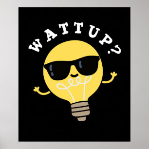 Bekijk Funny Electric Bulb Pun Dark BG Poster