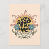 Bekijk goed in alle dingen Hippie Graphic Briefkaart (Voorkant)