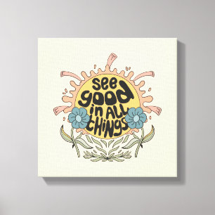 Bekijk goed in alle dingen Hippie Graphic Canvas Afdruk
