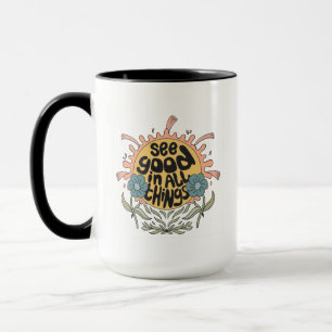 Bekijk goed in alle dingen Hippie Graphic Mok