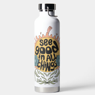 Bekijk goed in alle dingen Hippie Graphic Waterfles