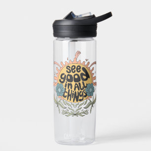 Bekijk goed in alle dingen Hippie Graphic Waterfles