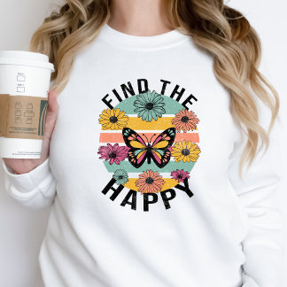 Bekijk Happy Graphic Sweatshirt voor vrouwen 