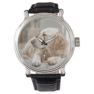 Bekijk het afbeelding van Golden Retriever Horloge