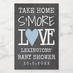 Bekijk het Home Smore Love Baby shower Chalkboard Voedselcontainer Etiket