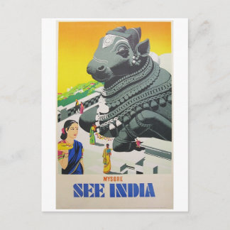 Bekijk het Indiase Briefkaart van Vintage Poster