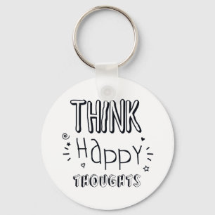 Bekijk het Inspirerend Happy Thoughts Sleutelhanger