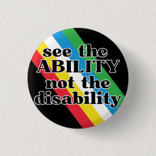 Bekijk het Inspirerend van de Ability Disability P Ronde Button 3,2 Cm