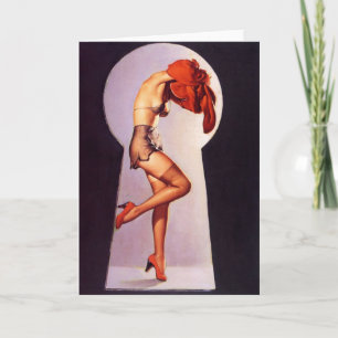 Bekijk hier het Pin-Up Girl Wenskaart Feestdagen Kaart