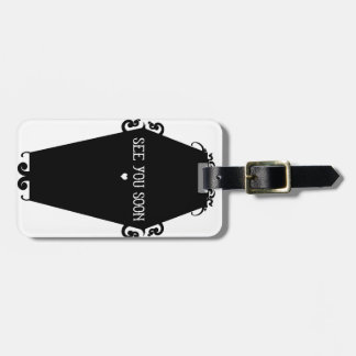 Bekijk je binnenkort Memento Mori Coffin Design Bagagelabel