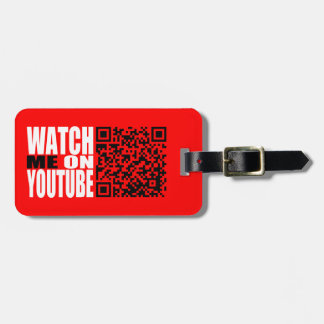 Bekijk me op YouTube (Modern) Bagagelabel