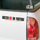 Bekijk me op YouTube | Modern (donker) Bumpersticker (Op Truck)