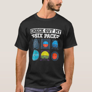 Bekijk mijn 6-pack proefinstrumentenvliegtuig Avi T-shirt