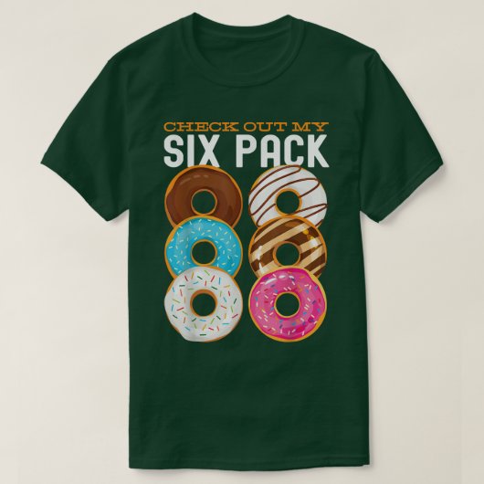Bekijk mijn 6-pak Donut grappige uitloopreso T-shirt (Design voorkant)