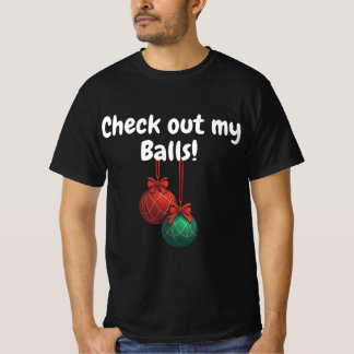 Bekijk mijn ballen! Grappige kerst ornamenten T-shirt