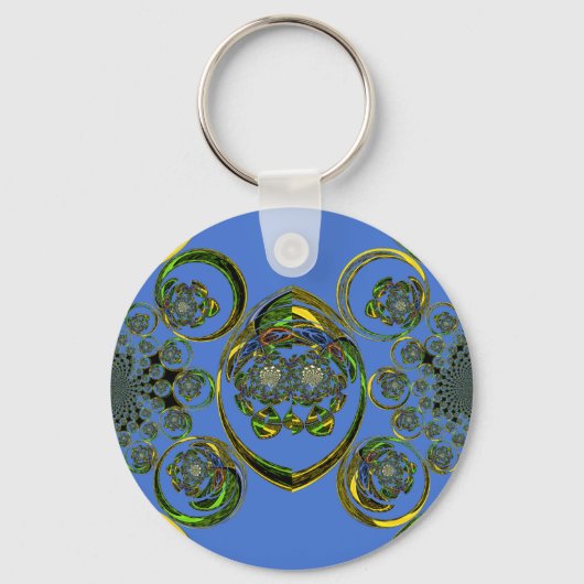 Bekijk mijn blauwe curves sleutelhanger (Voorkant)