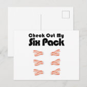 Bekijk mijn Six Pack Bacon Barbeque Funny Gym Briefkaart (Voorkant / Achterkant)