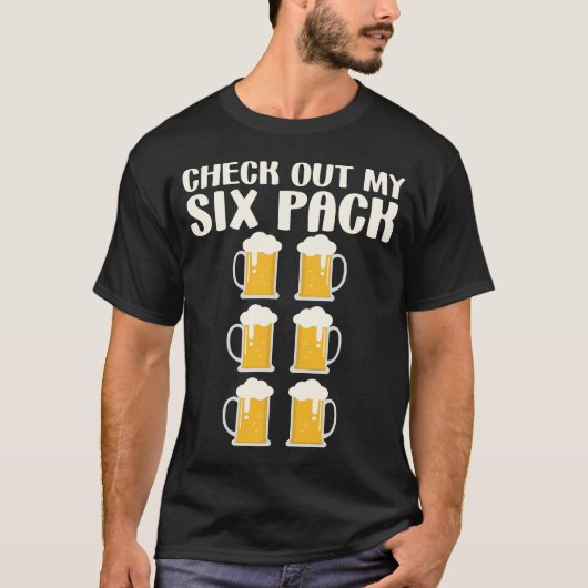 Bekijk mijn Six Pack Beer Grappig T-shirt (Voorkant)